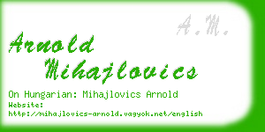 arnold mihajlovics business card